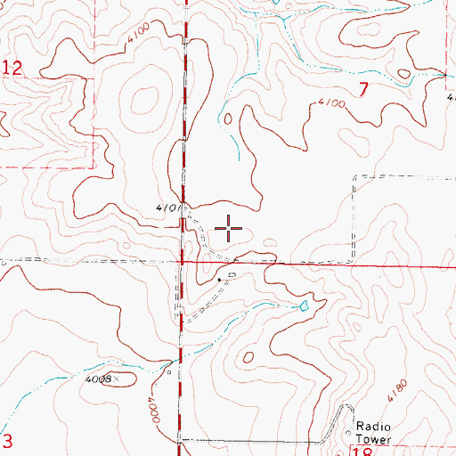 Topographic Map of 35N05W07CC__01 Well, MT