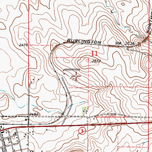 Topographic Map of 35N48E11CBCB01 Well, MT