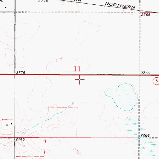 Topographic Map of 35N49E11DBAB01 Well, MT