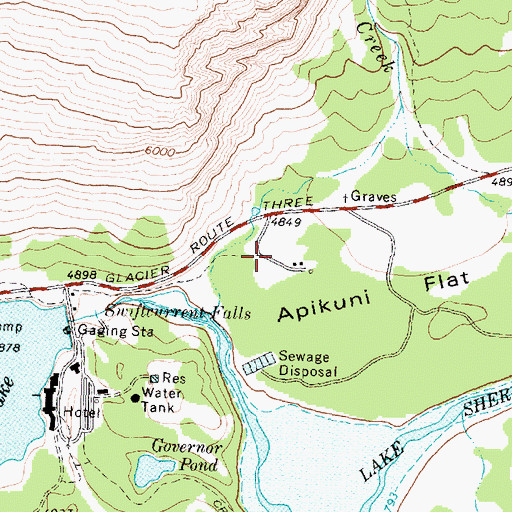 Topographic Map of 35N16W12CACC01 Well, MT