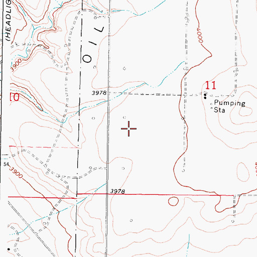 Topographic Map of 35N06W11CB__01 Well, MT