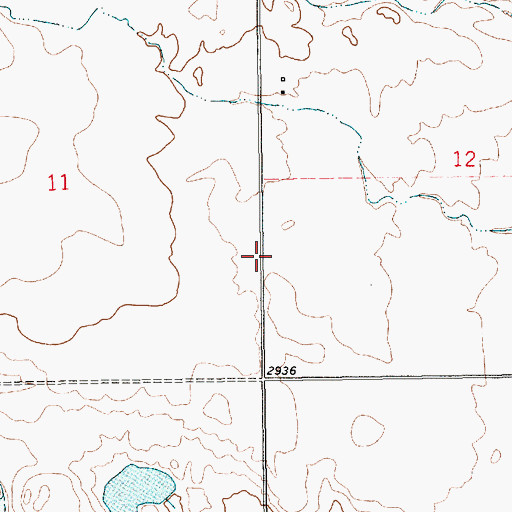 Topographic Map of 34N14E25CCBB01 Well, MT