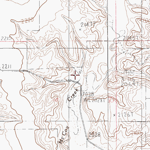 Topographic Map of 35N54E10ACAB01 Well, MT