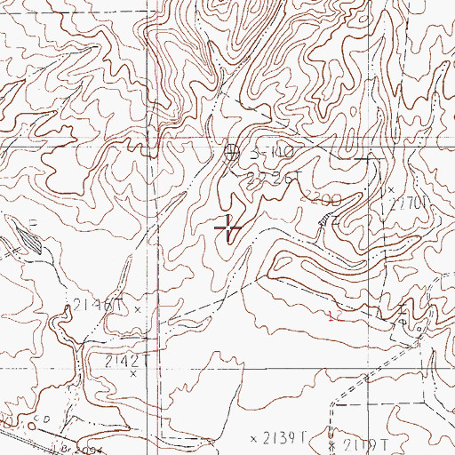 Topographic Map of 35N52E12B___01 Well, MT