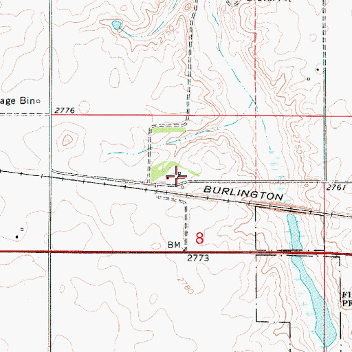 Topographic Map of 35N50E08BADD01 Well, MT