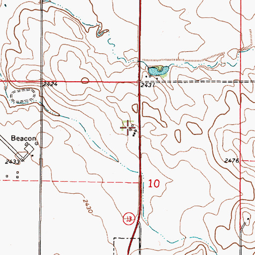 Topographic Map of 35N48E10BADD01 Well, MT