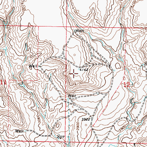 Topographic Map of 35N04W12BC__01 Well, MT