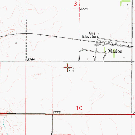 Topographic Map of 35N49E10BAAC01 Well, MT