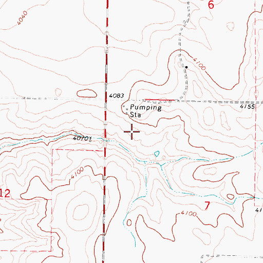Topographic Map of 35N05W07BB__01 Well, MT