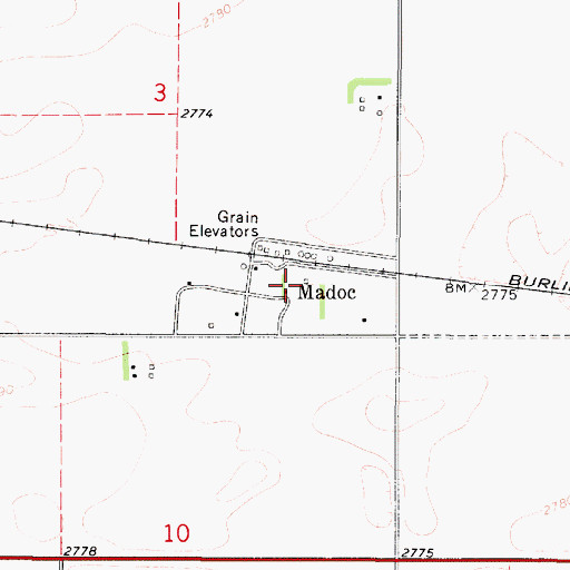Topographic Map of 35N49E03DDBB01 Well, MT