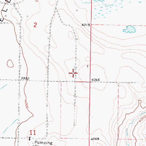 Topographic Map of 35N06W02DD__01 Well, MT
