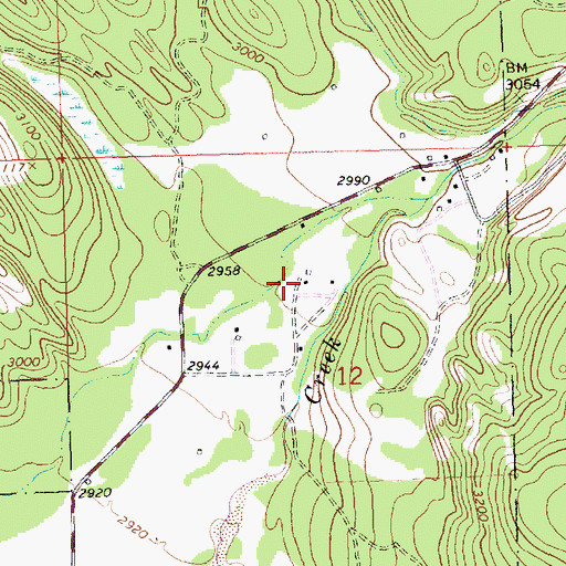 Topographic Map of 35N26W12ACBB01 Well, MT