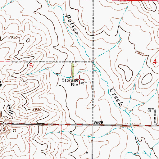 Topographic Map of 35N45E05DADB01 Well, MT
