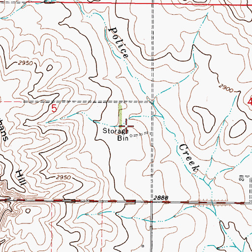 Topographic Map of 35N48E05DAAC01 Well, MT