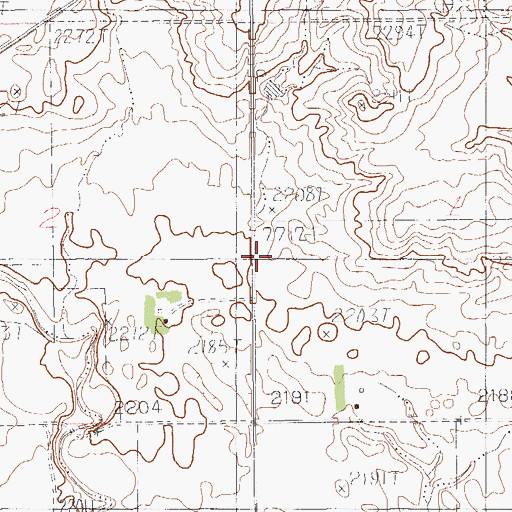 Topographic Map of 35N57E02DACC01 Well, MT