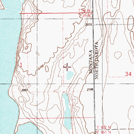 Topographic Map of 35N58E01DABB01 Well, MT
