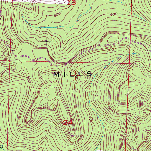 Topographic Map of Davis Temple Cemetery, AL