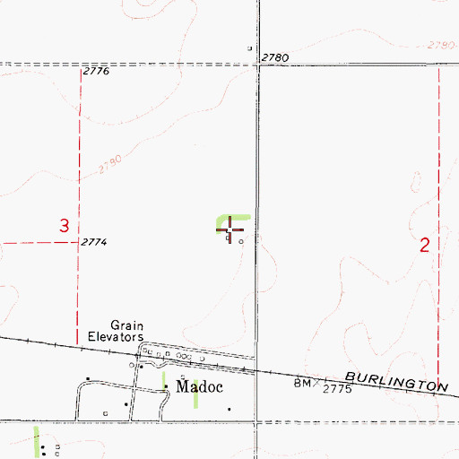 Topographic Map of 35N49E03ADDC01 Well, MT