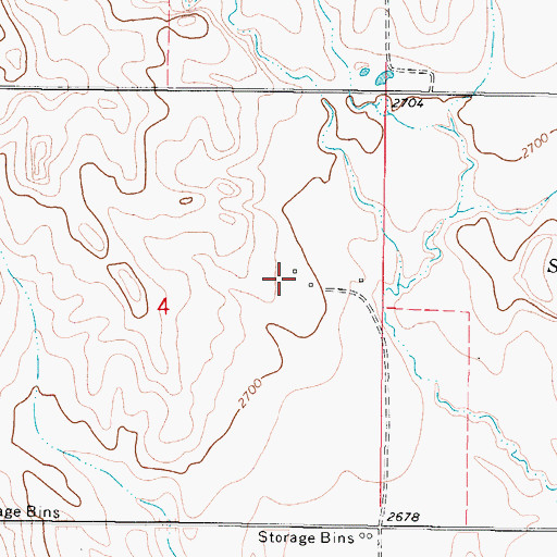 Topographic Map of 35N44E04ADCC01 Well, MT