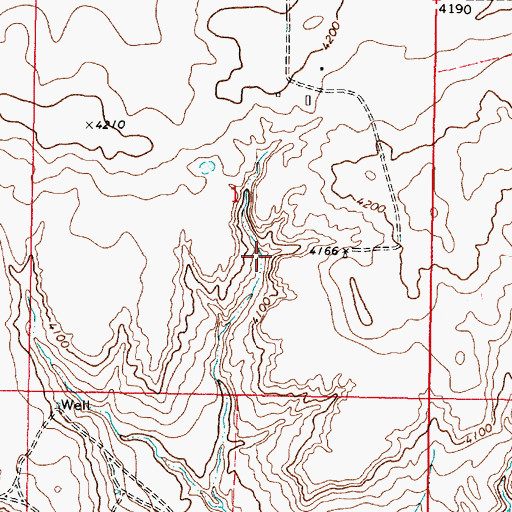 Topographic Map of 35N04W01DB__01 Well, MT