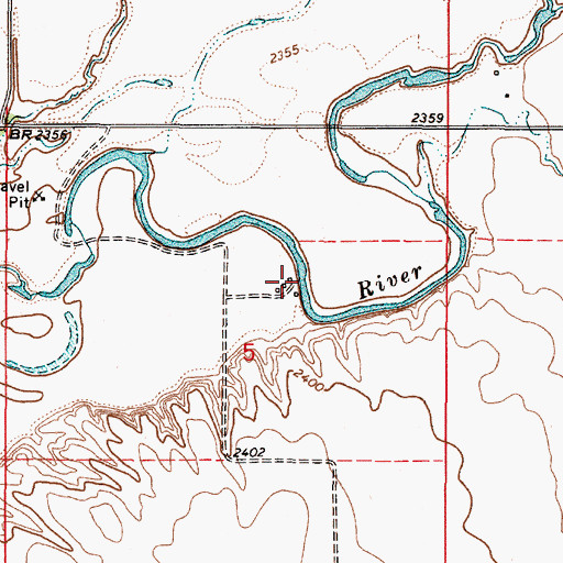 Topographic Map of 35N48E05ACAC01 Well, MT