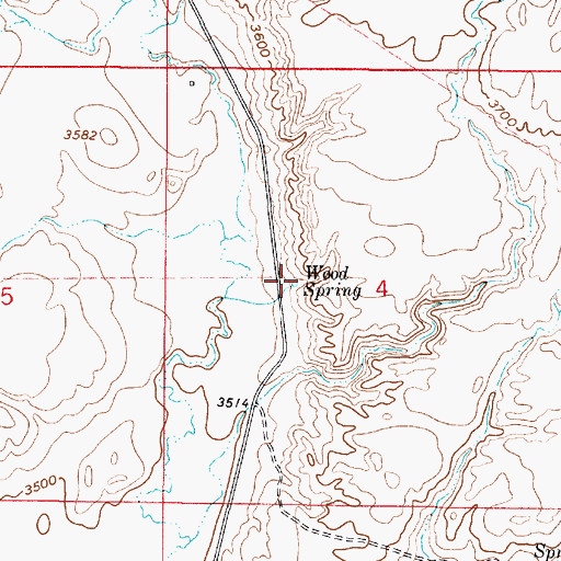 Topographic Map of 35N02E04BDCC01 Spring, MT