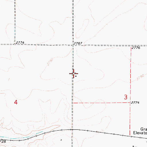 Topographic Map of 35N49E03BCBB01 Well, MT