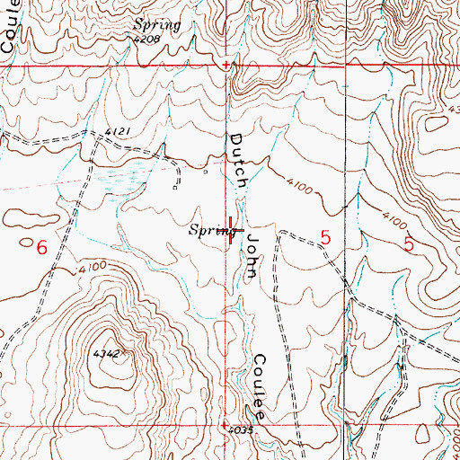 Topographic Map of 35N03E05BCCC01 Spring, MT