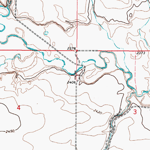 Topographic Map of 35N47E03BBCC01 Well, MT