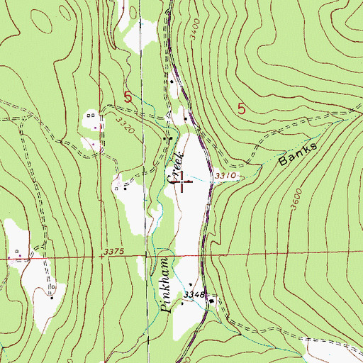 Topographic Map of 35N27W05CACD01 Well, MT
