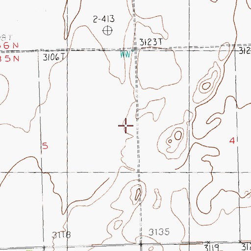 Topographic Map of 35N24E05ADAD01 Well, MT