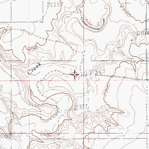 Topographic Map of 36N54E36CDDB01 Well, MT