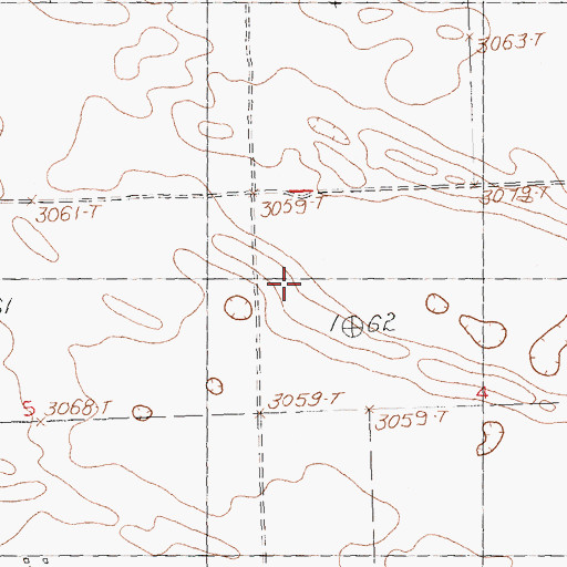 Topographic Map of 35N25E05BBCD01 Well, MT