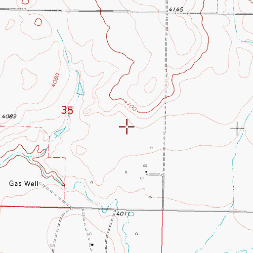 Topographic Map of 36N06W35DA__01 Well, MT