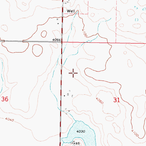 Topographic Map of 36N05W31BC__01 Well, MT