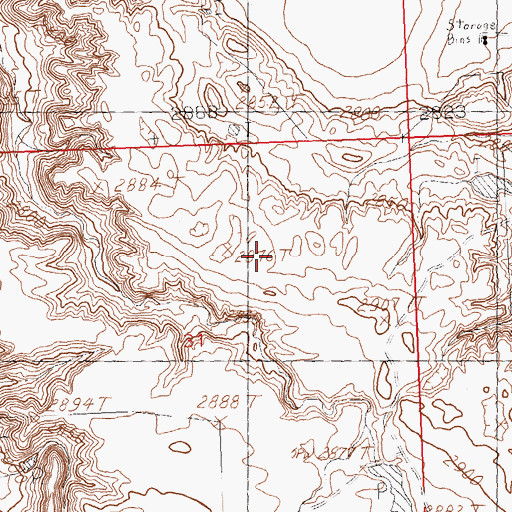 Topographic Map of 36N28E31ABC_01 Well, MT