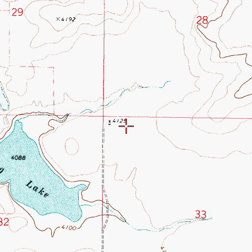 Topographic Map of 36N04W33BB__01 Well, MT