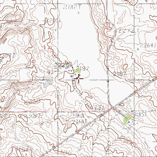 Topographic Map of 36N57E25DACC01 Well, MT
