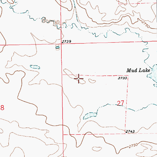 Topographic Map of 36N15E22CBAC01 Well, MT