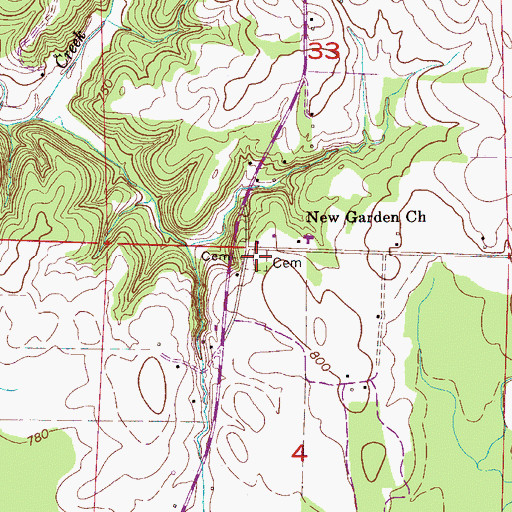 Topographic Map of Montgomery Cemetery, AL