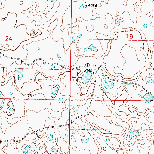 Topographic Map of 36N03W19CC__01 Well, MT