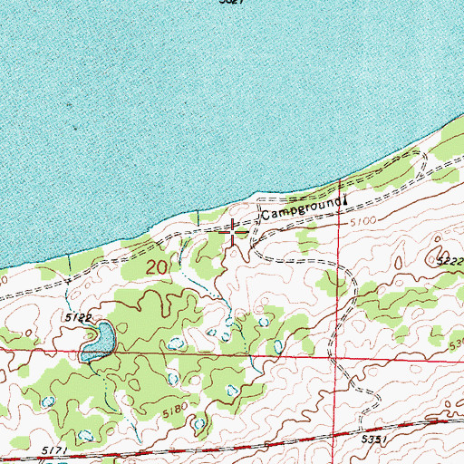 Topographic Map of 36N13W20DBDA01 Well, MT