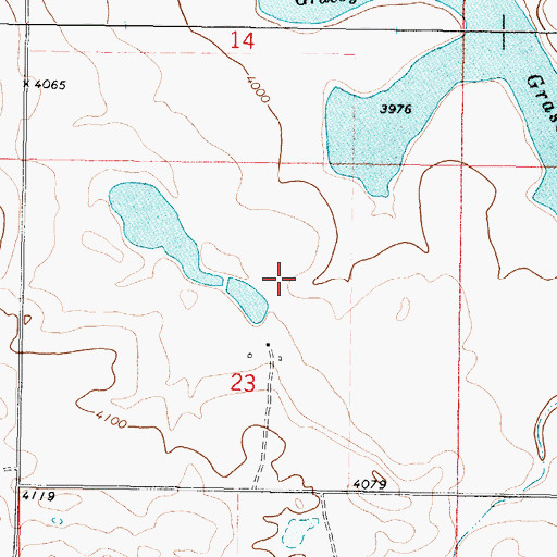 Topographic Map of 36N05W23AC__01 Well, MT