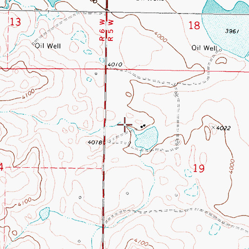 Topographic Map of 36N05W19BC__01 Well, MT