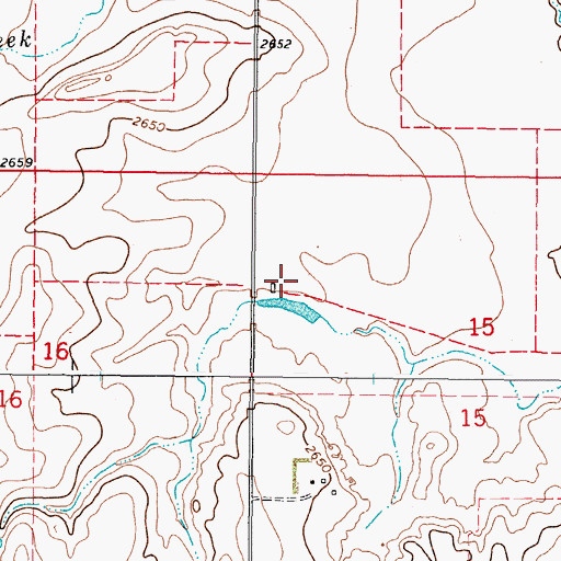 Topographic Map of 36N45E15BBCD01 Well, MT