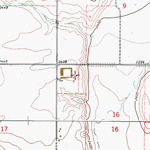 Topographic Map of 36N48E16BBAC01 Well, MT