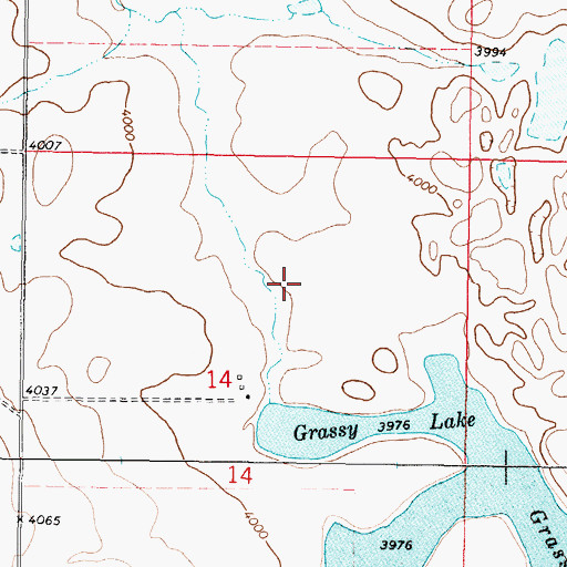 Topographic Map of 36N05W14AC__01 Well, MT