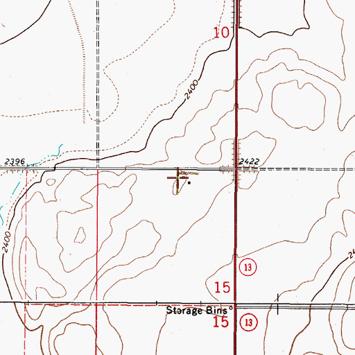 Topographic Map of 36N48E15BABB01 Well, MT