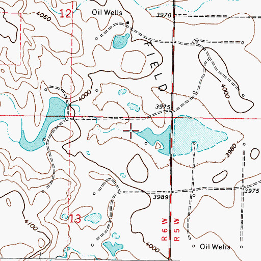 Topographic Map of 36N06W13AA__01 Well, MT