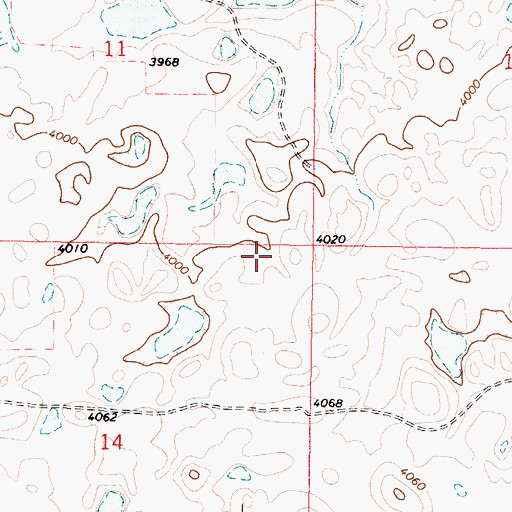 Topographic Map of 36N04W14AA__01 Well, MT
